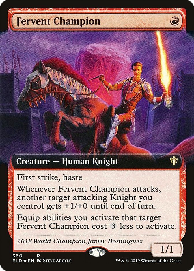 Fervent Champion (Extended Art) [Throne of Eldraine] | Odin's Place