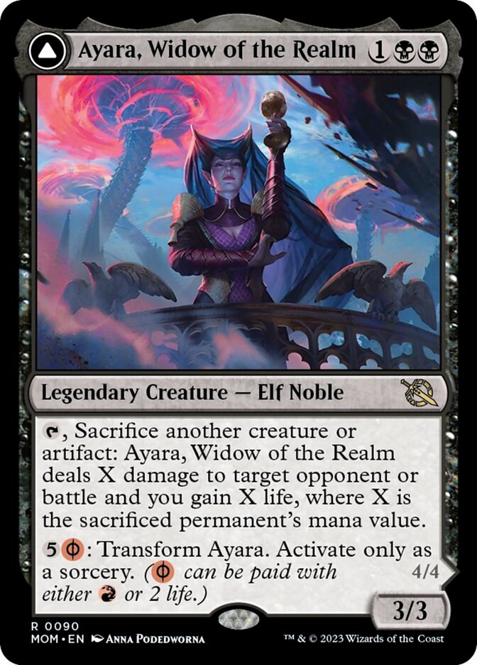 Ayara, Widow of the Realm // Ayara, Furnace Queen [March of the Machine] | Odin's Place