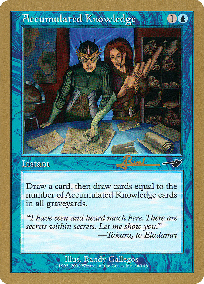 Accumulated Knowledge (Antoine Ruel) [World Championship Decks 2001] | Odin's Place