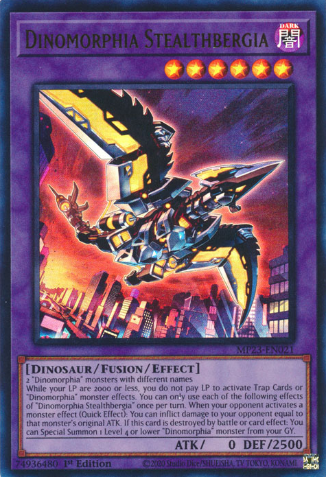 Dinomorphia Stealthbergia [MP23-EN021] Ultra Rare | Odin's Place