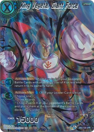 King Vegeta, Giant Force (DB3-138) [Giant Force] | Odin's Place