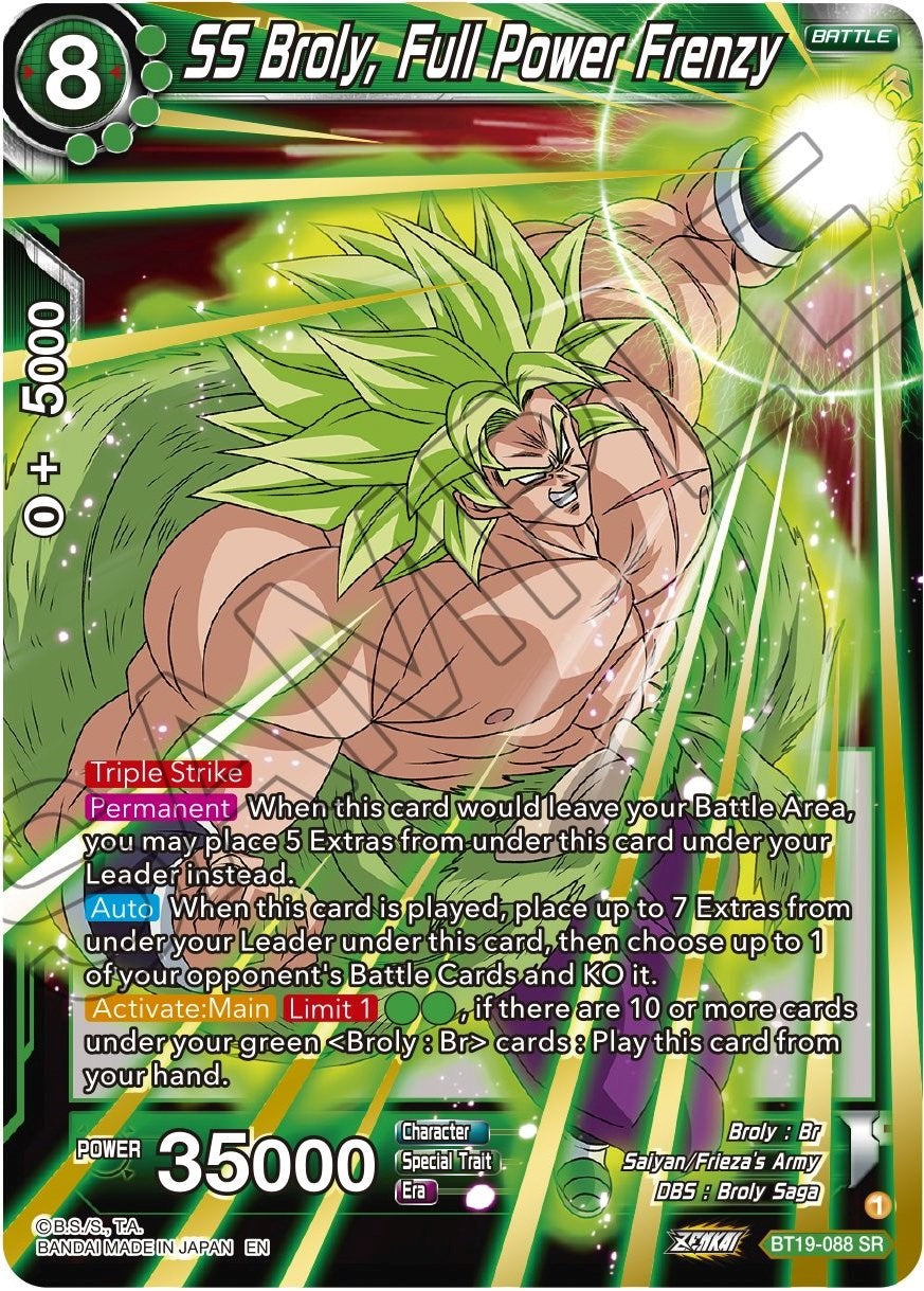 SS Broly, Full Power Frenzy (BT19-088) [Fighter's Ambition] | Odin's Place
