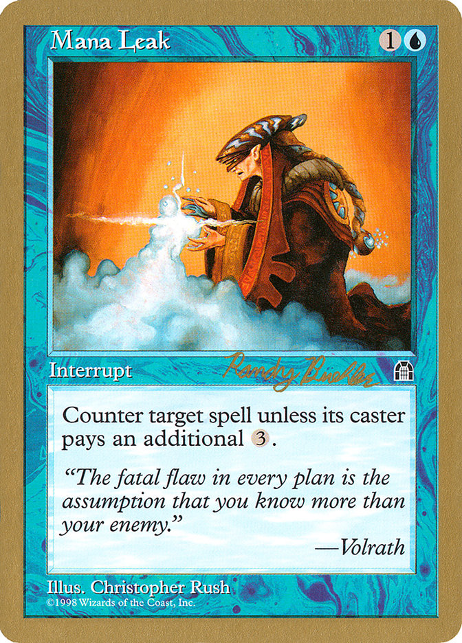Mana Leak (Randy Buehler) [World Championship Decks 1998] | Odin's Place