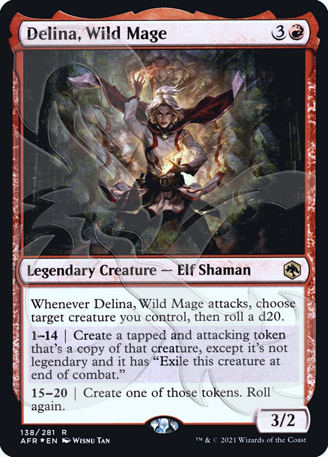 Delina, Wild Mage (Ampersand Promo) [Dungeons & Dragons: Adventures in the Forgotten Realms Promos] | Odin's Place