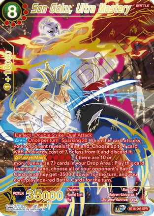 Son Goku, Ultra Mastery (SPR) (BT16-005) [Realm of the Gods] | Odin's Place