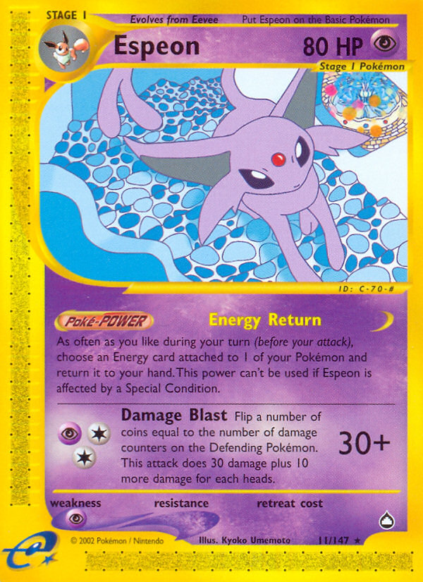 Espeon (11/147) [Aquapolis] | Odin's Place