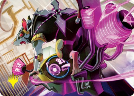 Nashi, Moon Sage's Scion Art Card (Gold-Stamped Signature) [Kamigawa: Neon Dynasty Art Series] | Odin's Place