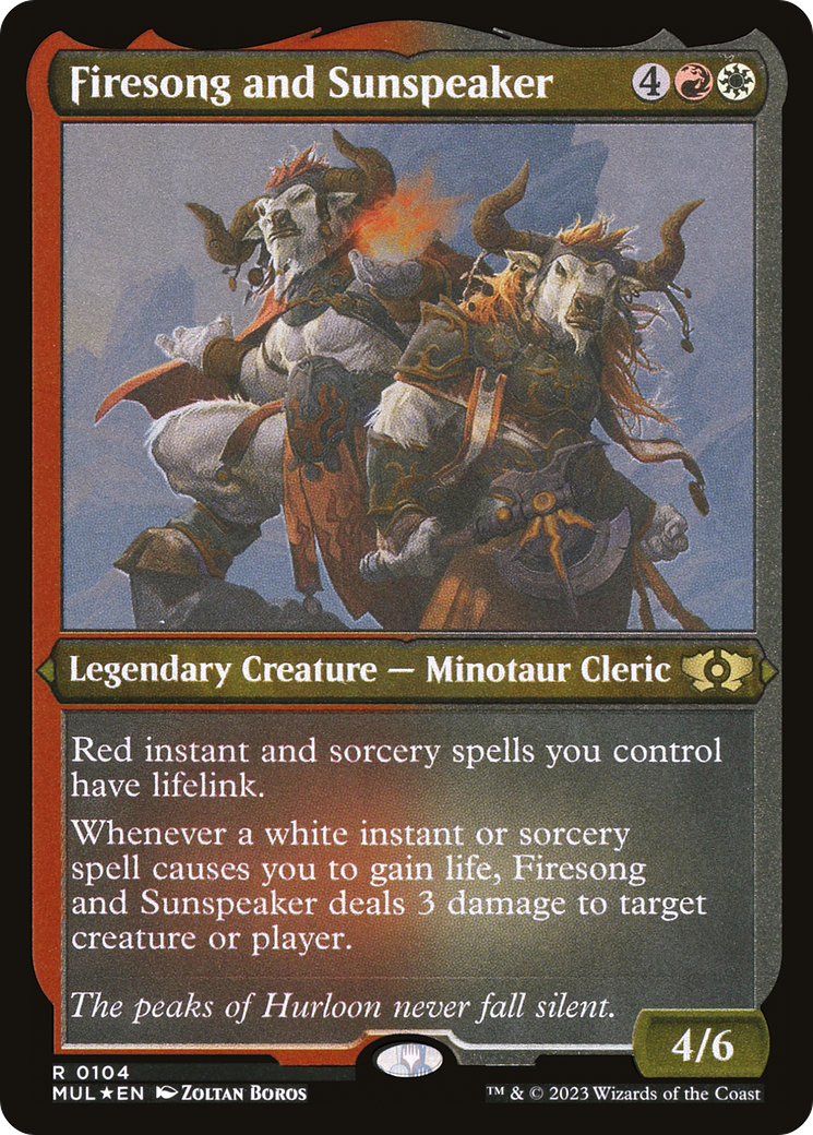 Firesong and Sunspeaker (Foil Etched) [Multiverse Legends] | Odin's Place