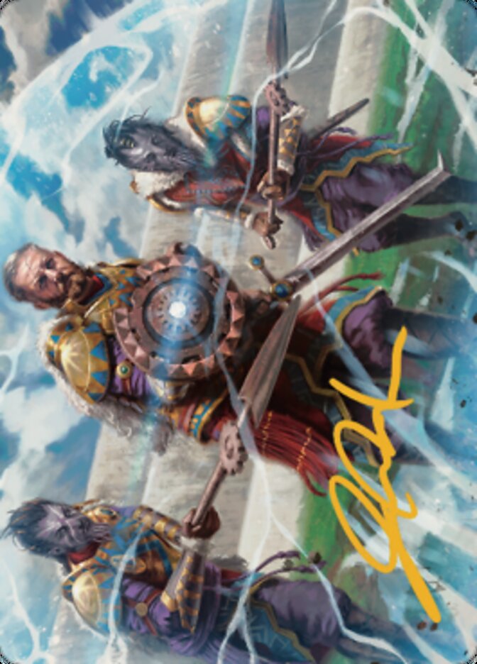 Argivian Phalanx Art Card (Gold-Stamped Signature) [Dominaria United Art Series] | Odin's Place
