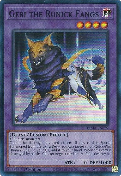 Geri the Runick Fangs [TAMA-EN039] Super Rare | Odin's Place
