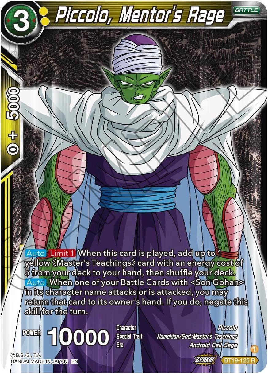Piccolo, Mentor's Rage (BT19-125) [Fighter's Ambition] | Odin's Place