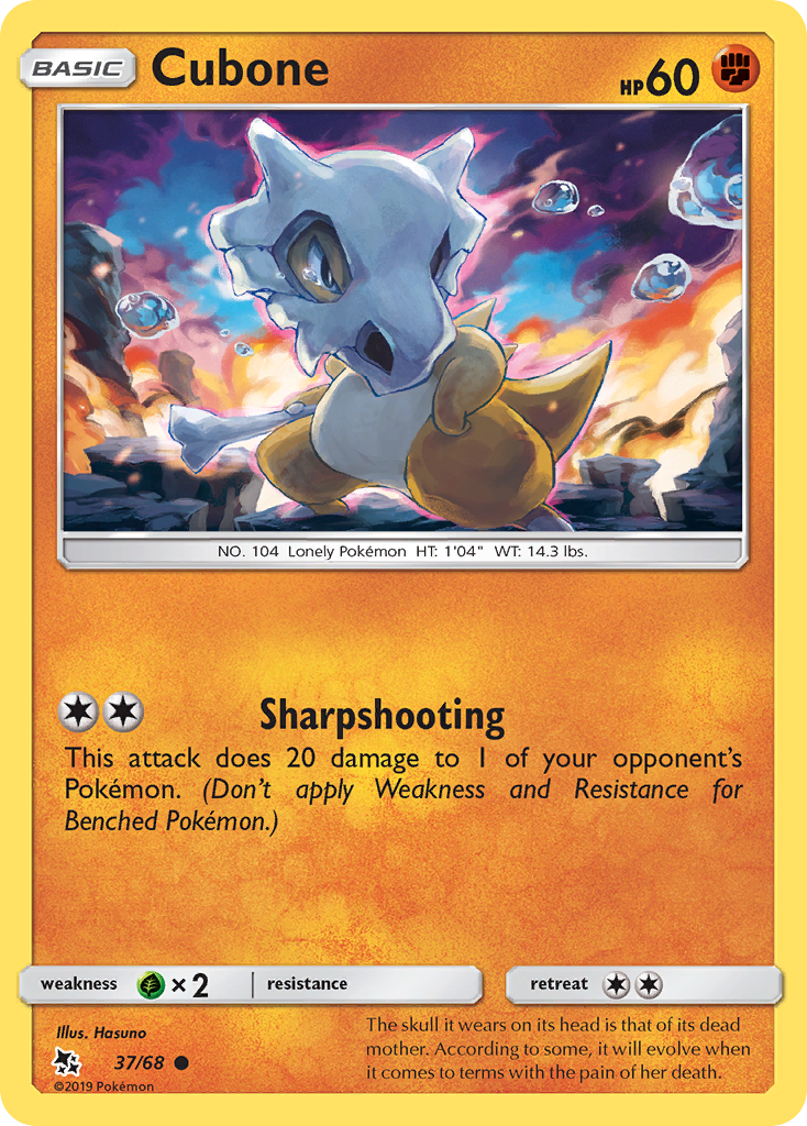 Cubone (37/68) [Sun & Moon: Hidden Fates] | Odin's Place