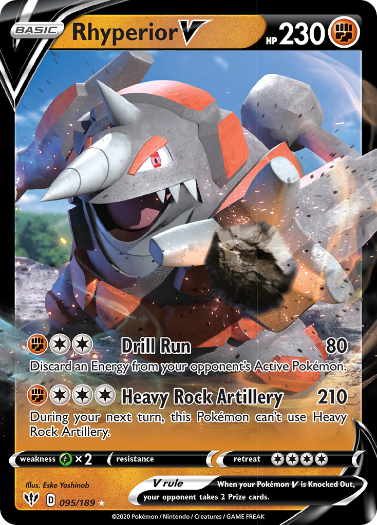 Rhyperior V (095/189) [Sword & Shield: Darkness Ablaze] | Odin's Place