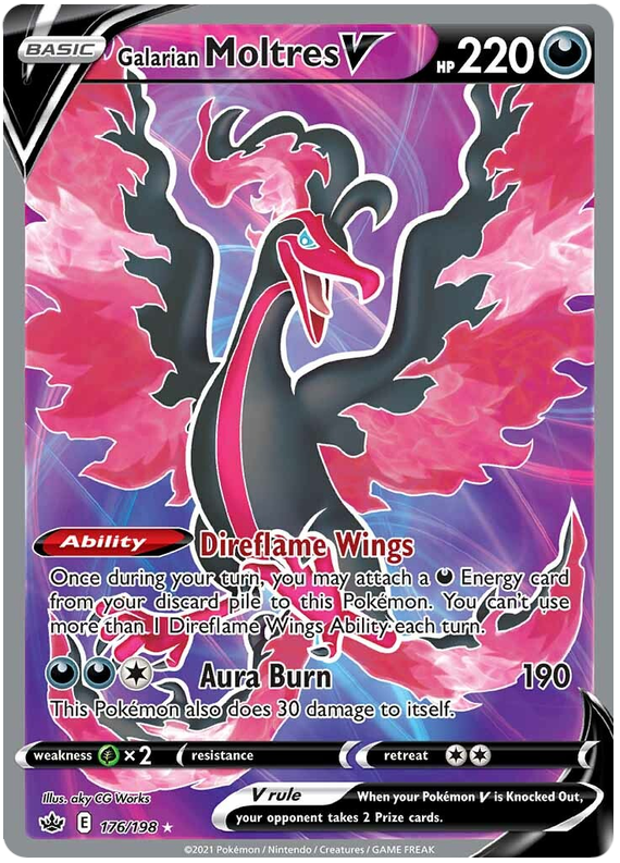 Galarian Moltres V (176/198) [Sword & Shield: Chilling Reign] | Odin's Place