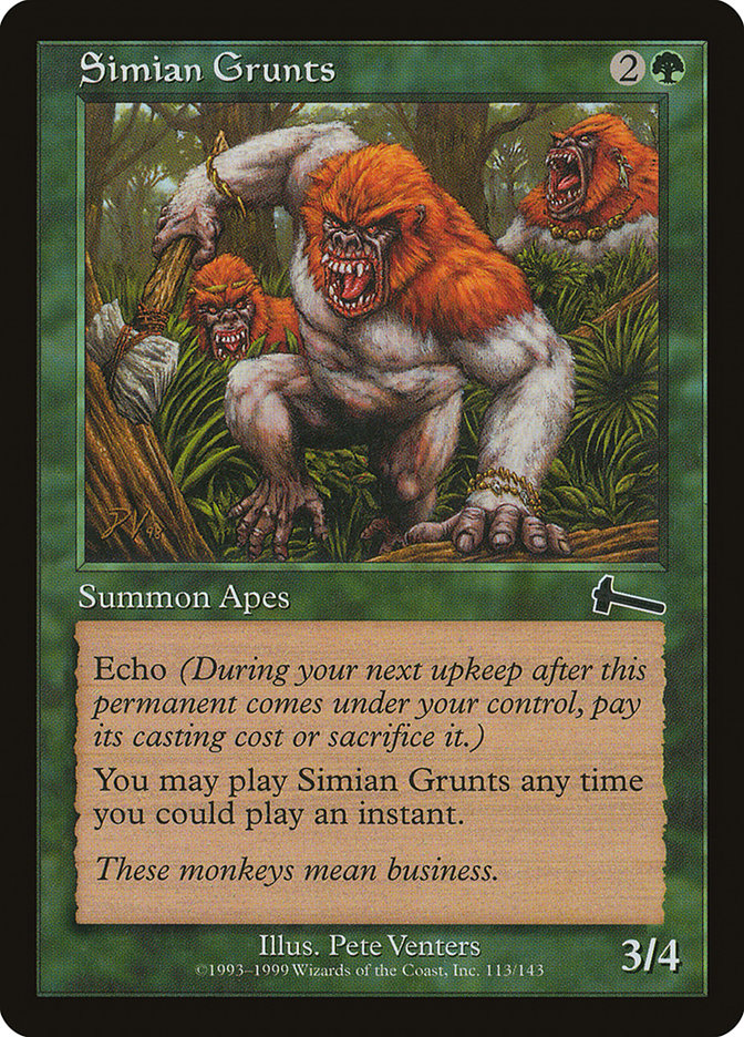 Simian Grunts (113) [Urza's Legacy] | Odin's Place