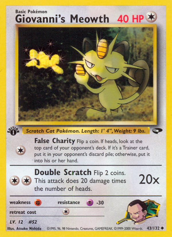 Giovanni's Meowth (43/132) [Gym Challenge 1st Edition] | Odin's Place