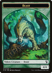 Cat Warrior // Beast (013) Double-Sided Token [Commander 2018 Tokens] | Odin's Place