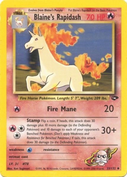 Blaine's Rapidash (33/132) [Gym Challenge Unlimited] | Odin's Place