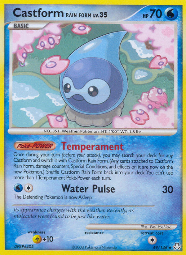 Castform Rain Form (49/146) [Diamond & Pearl: Legends Awakened] | Odin's Place
