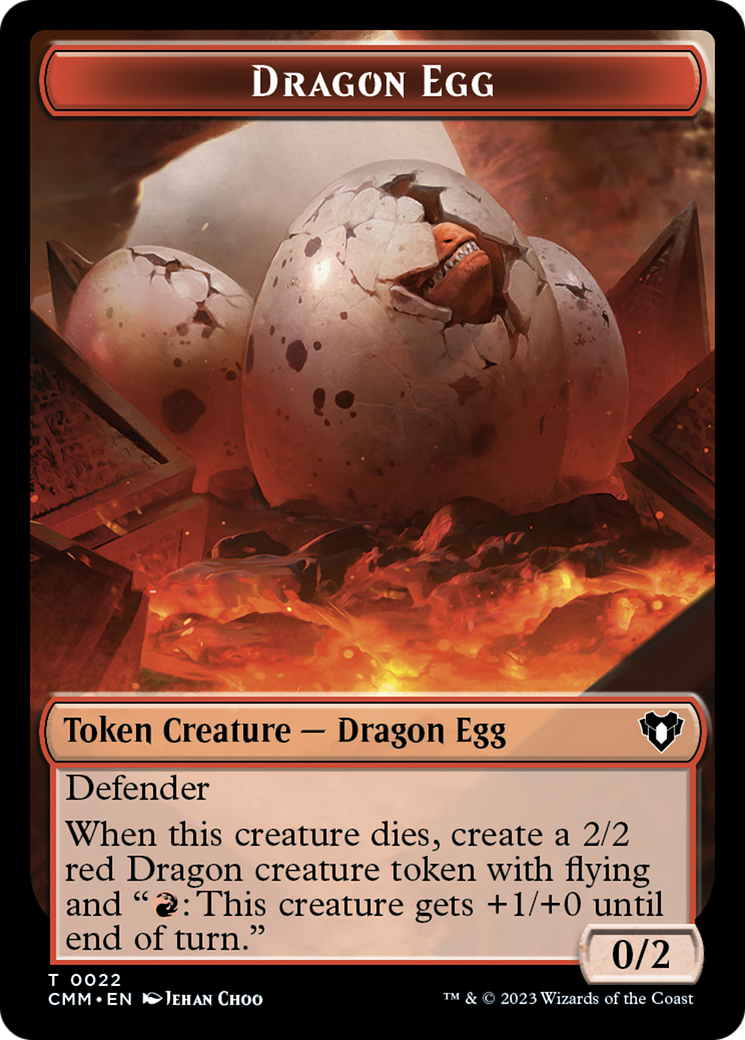 Dragon Egg Token [Commander Masters Tokens] | Odin's Place