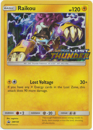 Raikou (SM150) (Staff Prerelease Promo) [Sun & Moon: Black Star Promos] | Odin's Place