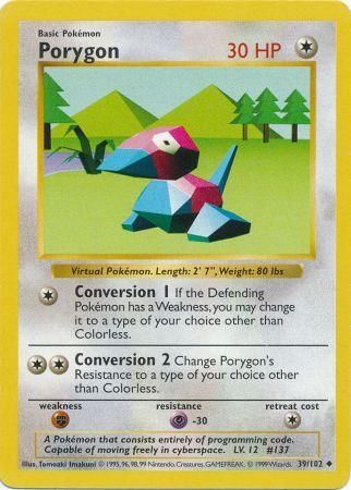 Porygon (39/102) [Base Set Shadowless Unlimited] | Odin's Place