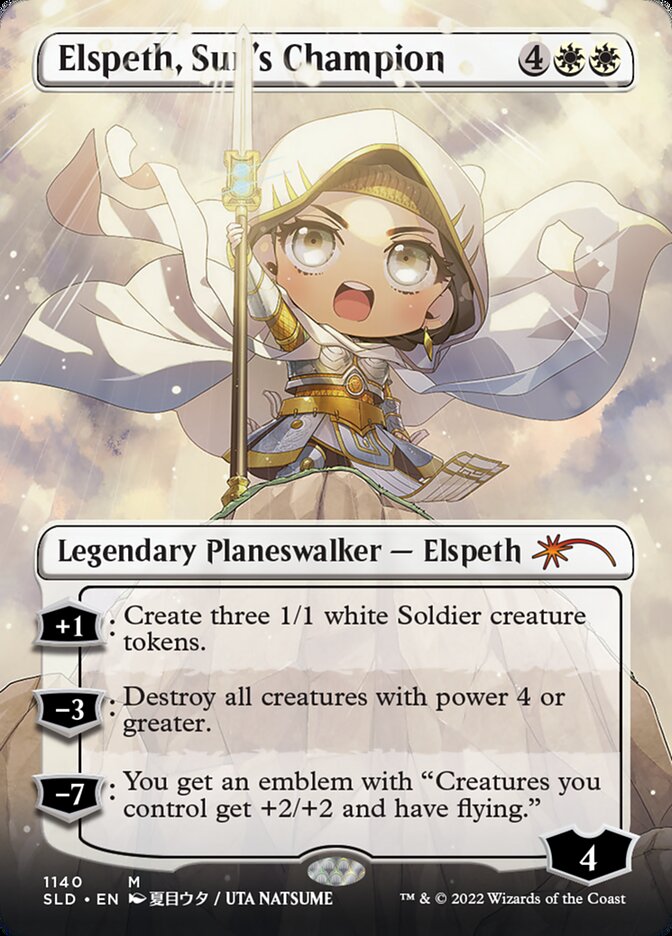 Elspeth, Sun's Champion (Borderless) (1140) [Secret Lair Drop Series] | Odin's Place