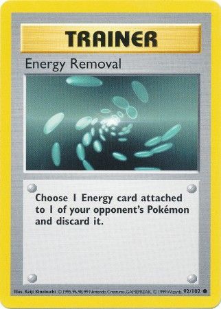 Energy Removal (92/102) [Base Set Shadowless Unlimited] | Odin's Place