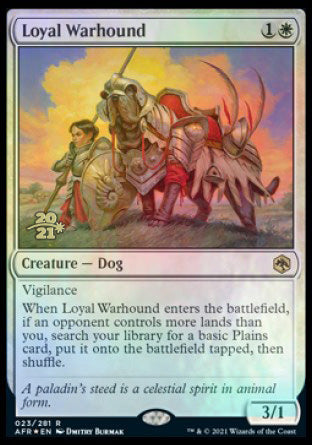 Loyal Warhound [Dungeons & Dragons: Adventures in the Forgotten Realms Prerelease Promos] | Odin's Place