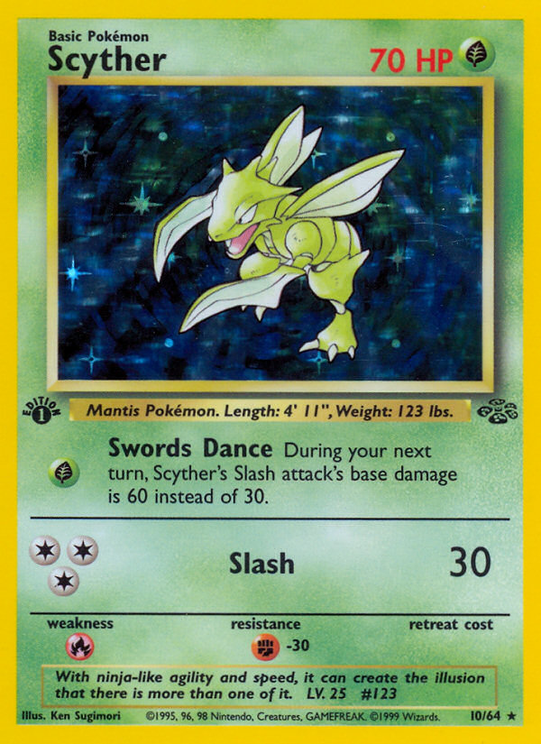 Scyther (10/64) [Jungle 1st Edition] | Odin's Place