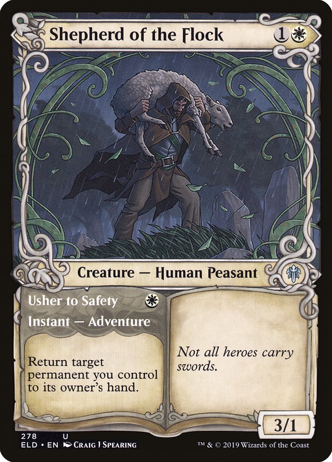 Shepherd of the Flock // Usher to Safety (Showcase) [Throne of Eldraine] | Odin's Place