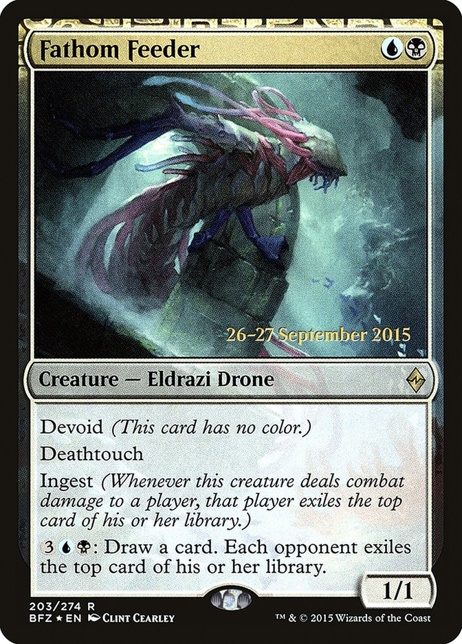 Fathom Feeder (203) [Battle for Zendikar Prerelease Promos] | Odin's Place