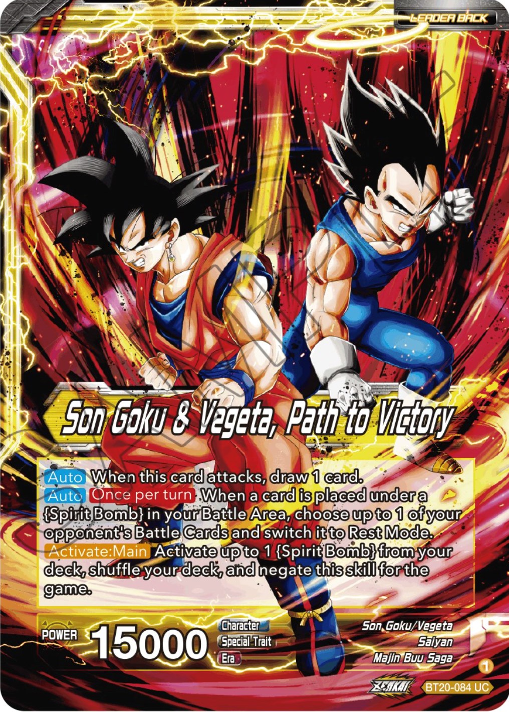 SS Vegito // Son Goku & Vegeta, Path to Victory (BT20-084) [Power Absorbed] | Odin's Place