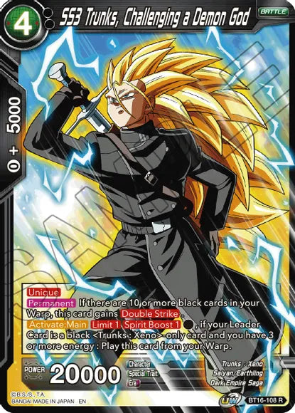 SS3 Trunks, Challenging a Demon God (BT16-108) [Realm of the Gods] | Odin's Place