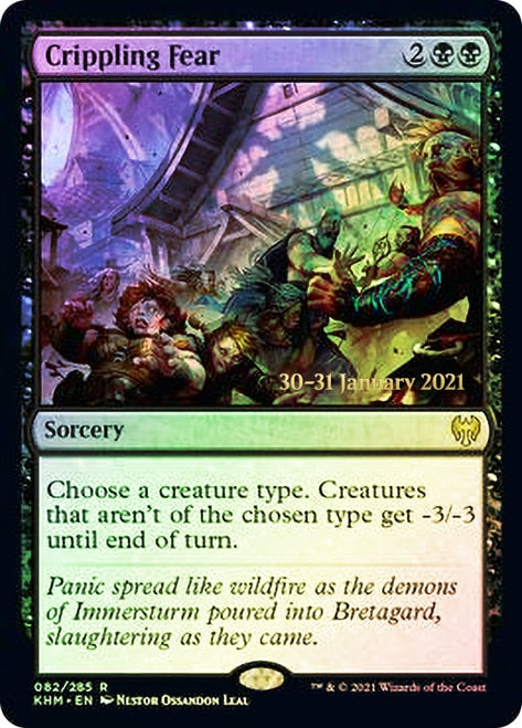 Crippling Fear [Kaldheim Prerelease Promos] | Odin's Place