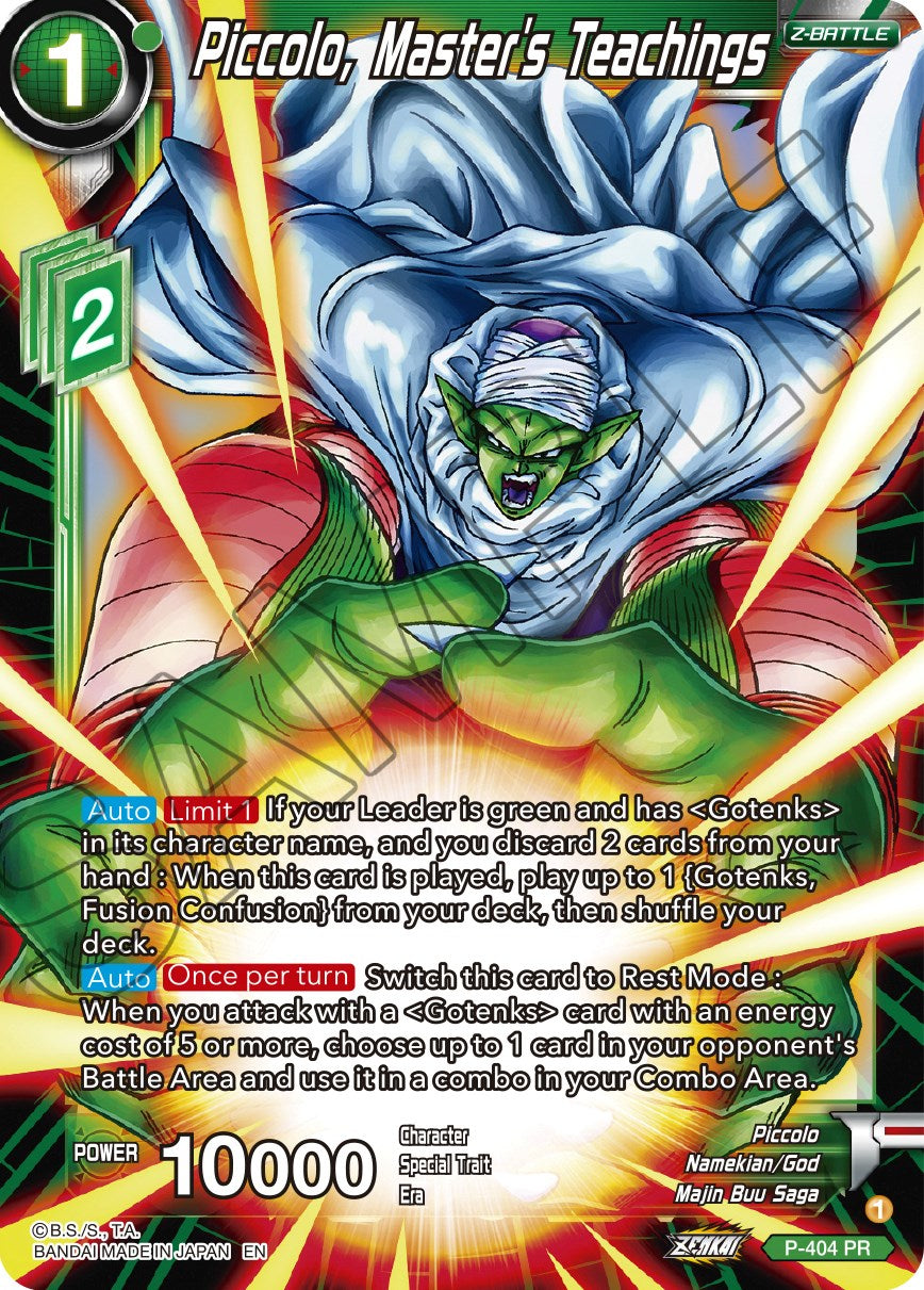 Piccolo, Master's Teachings (P-404) [Promotion Cards] | Odin's Place