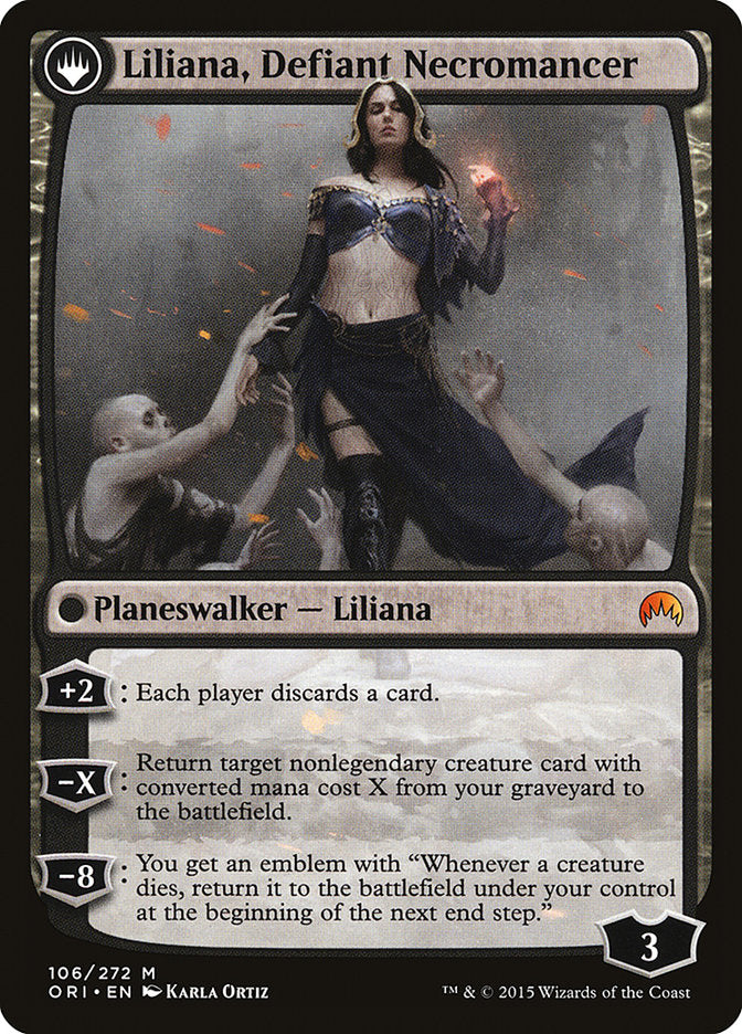 Liliana, Heretical Healer // Liliana, Defiant Necromancer [Magic Origins] | Odin's Place