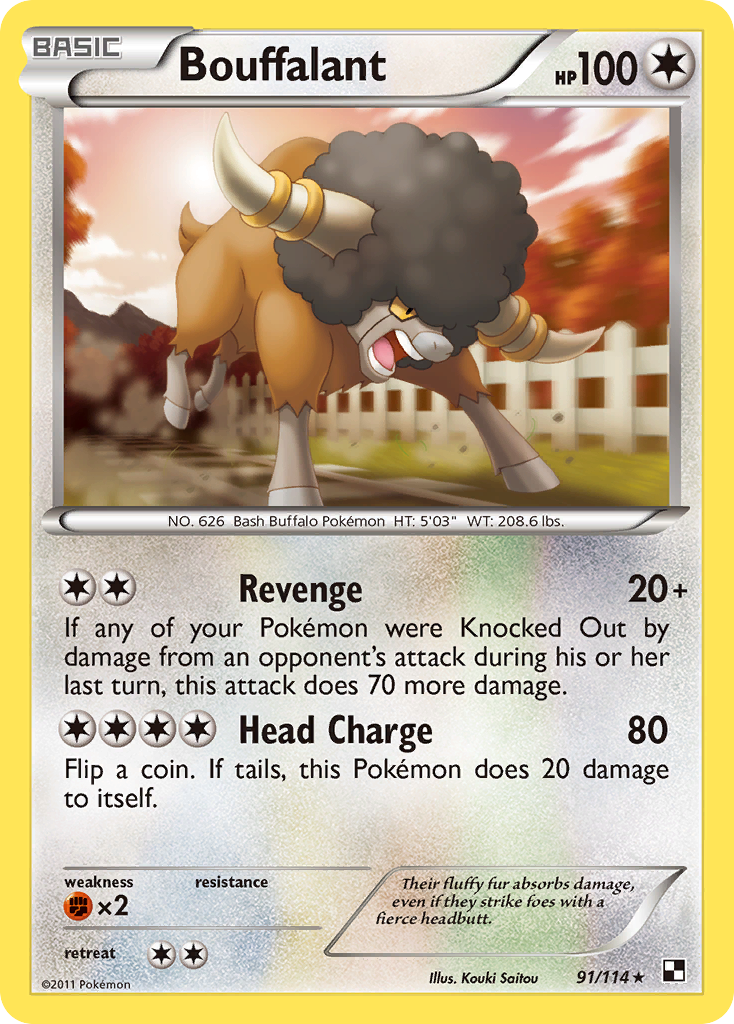 Bouffalant (91/114) [Black & White: Base Set] | Odin's Place