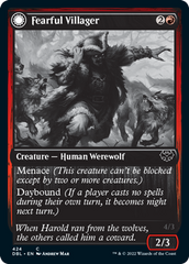 Fearful Villager // Fearsome Werewolf [Innistrad: Double Feature] | Odin's Place