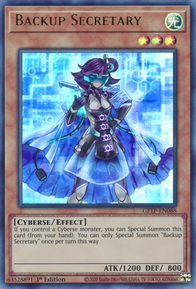Backup Secretary [GFTP-EN088] Ultra Rare | Odin's Place
