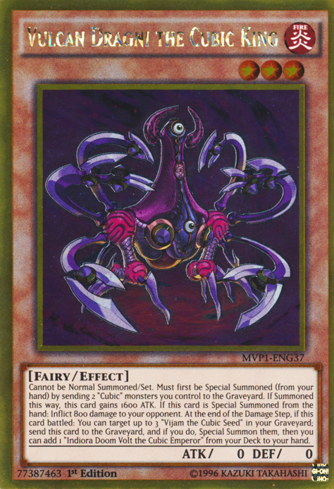 Vulcan Dragni the Cubic King [MVP1-ENG37] Gold Rare | Odin's Place