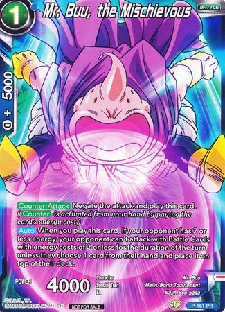 Mr. Buu, the Mischievous (Power Booster) (P-151) [Promotion Cards] | Odin's Place