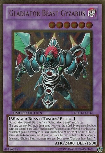 Gladiator Beast Gyzarus [GLD4-EN032] Gold Rare | Odin's Place
