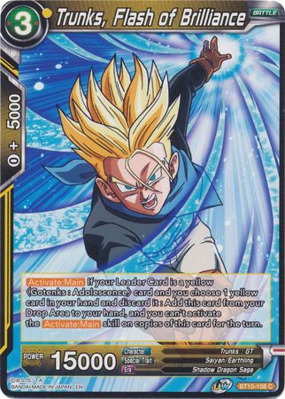 Trunks, Flash of Brilliance (BT10-108) [Rise of the Unison Warrior] | Odin's Place