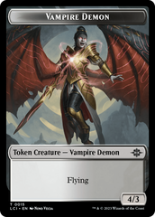 Vampire (0006) // Vampire Demon Double-Sided Token [The Lost Caverns of Ixalan Commander Tokens] | Odin's Place