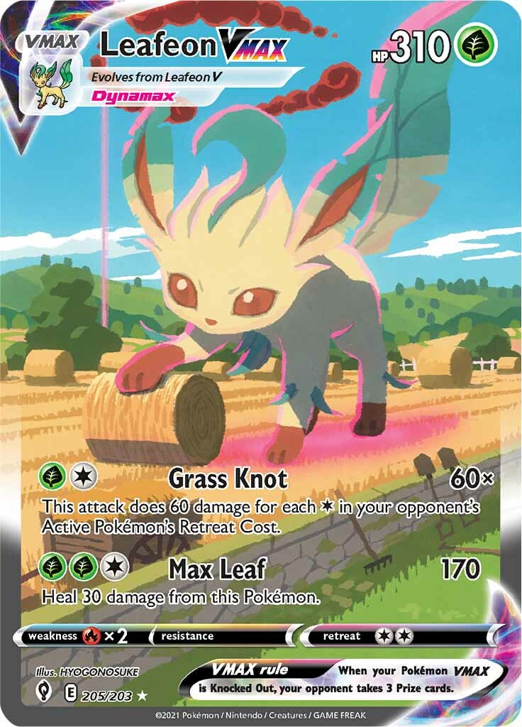 Leafeon VMAX (205/203) [Sword & Shield: Evolving Skies] | Odin's Place
