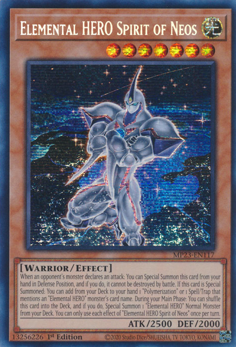 Elemental HERO Spirit of Neos [MP23-EN117] Prismatic Secret Rare | Odin's Place
