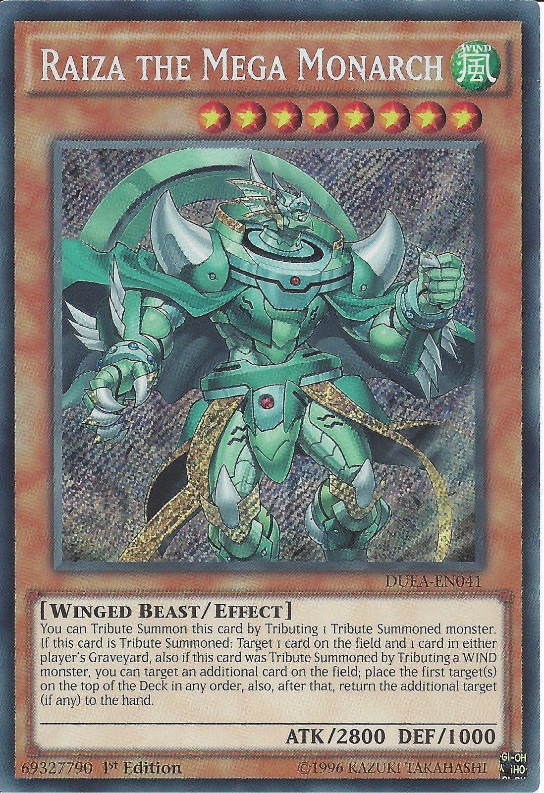 Raiza the Mega Monarch [DUEA-EN041] Secret Rare | Odin's Place