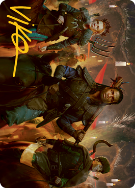 Candlelit Cavalry Art Card (Gold-Stamped Signature) [Innistrad: Midnight Hunt Art Series] | Odin's Place