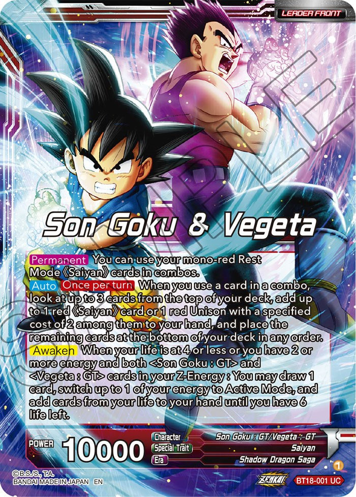 Son Goku & Vegeta // SS4 Son Goku & SS4 Vegeta, In It Together (BT18-001) [Dawn of the Z-Legends Prerelease Promos] | Odin's Place